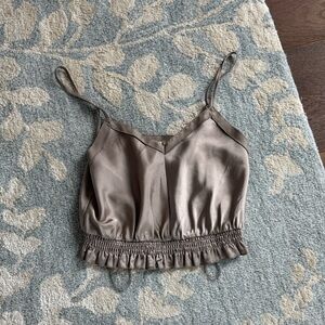 Dress Forum Satin Neutral Green Camisole